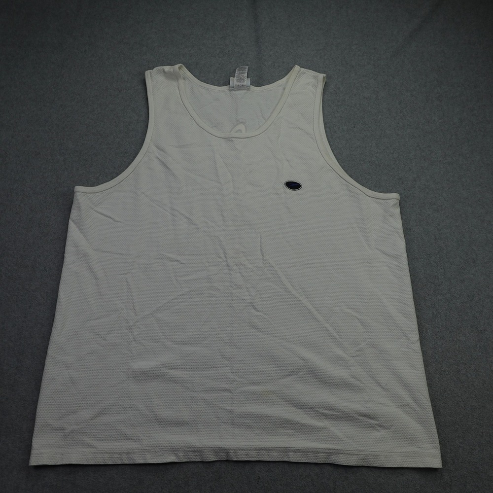 Speedo Tank Top Mens XL White Athletic Sleeveless Graphic USA‎ Made